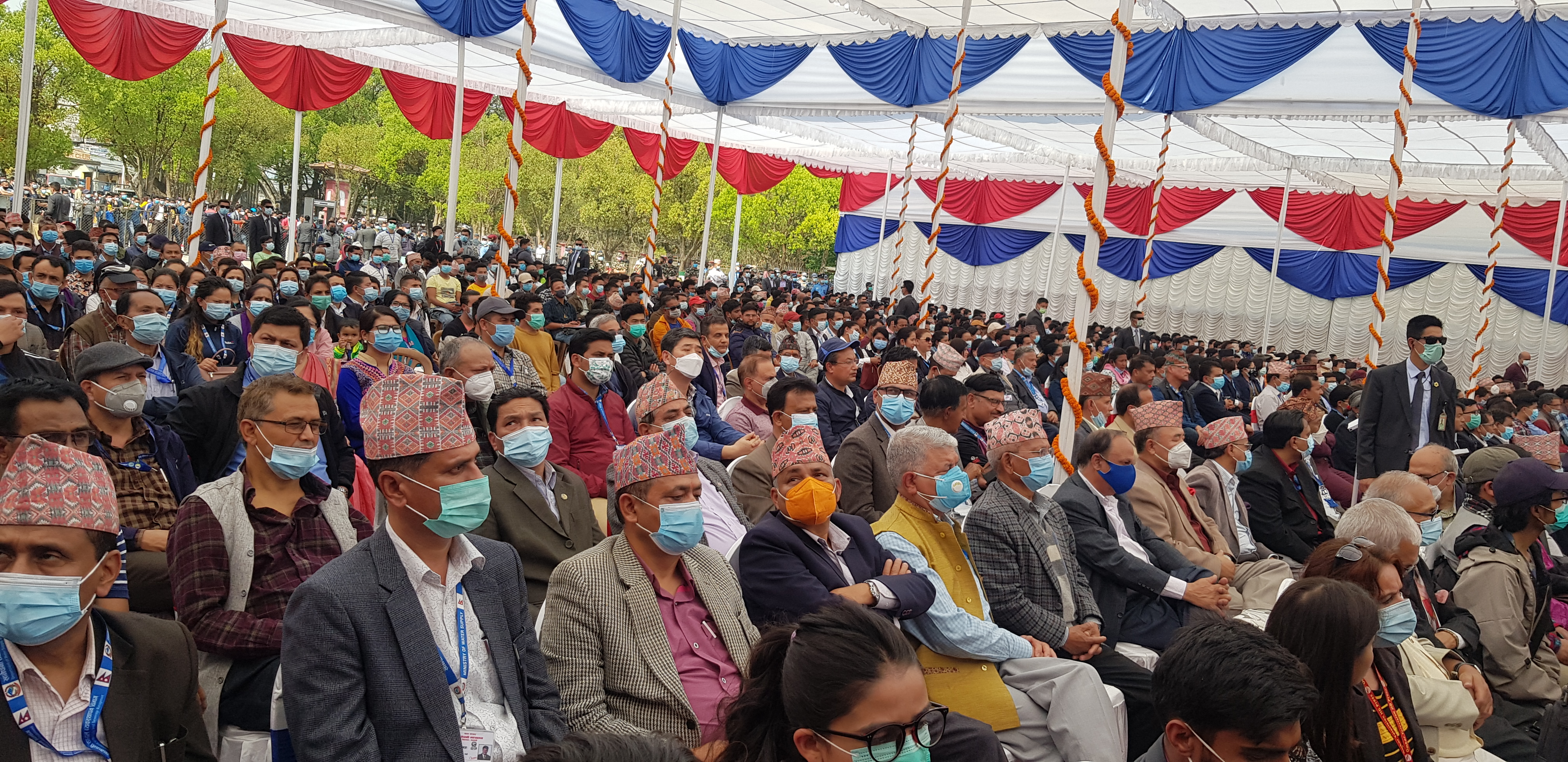 बहुप्रतिक्षित मेलम्ची खानेपानी आयोजनाको खानेपानी वितरण कार्यको समुद्घघाटन कार्यक्रका तस्वीरहरू